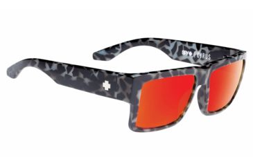 Image of Spy Optic Cyrus Sunglasses, Spotted Tort Frame, Happy Grey Green w/ Red Spectra Lens 673180123365