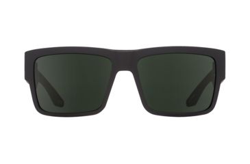Image of Spy Optic Cyrus Sunglasses, Matte Black Frame, Happy Glass Gray Polar Lens, Polarized, 673180374484