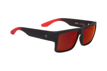 Image of Spy Optic Cyrus Single Vision Prescription Sunglasses, Soft Matte Black/Red Fade Frame, 673180803673SV
