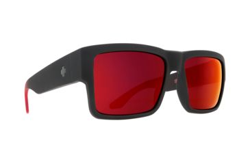 Image of Spy Optic Cyrus Single Vision Prescription Sunglasses, Soft Matte Black/Red Fade Frame, 673180803673SV