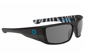 Image of Spy Optic Dirk Single Vision Prescription Sunglasses, Kb 2014 Livery Matte Black Frame, Happy Gray Green Lens-672052786863SV
