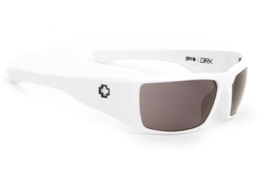 Image of Spy Optic Dirk Single Vision Prescription Sunglasses, Matte White Frame, Gray Lens-672052396129SV