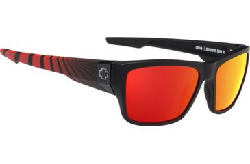 Image of Spy Optic Dirty Mo 2 Single Vision Prescription Sunglasses, Matte Black Red Burst Frame, Polarized, 6700000000018SV