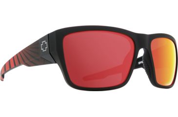 Image of Spy Optic Dirty Mo 2 Single Vision Prescription Sunglasses, Matte Black Red Burst Frame, Polarized, 6700000000018SV