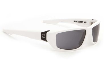 Image of Spy Optic Dirty Mo Progressive Prescription Sunglasses, White w/Signature Frame, Grey Lens-670937638129PR