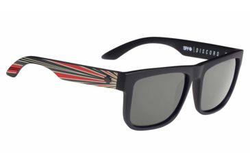Image of Spy Optic Discord Single Vision Prescription Sunglasses, Spy+Ntr Matte Black Frame, Happy Gray Green Lens-183119374863SV