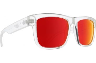 Image of Spy Optic Discord Sunglasses, Clear Frame, Happy Gray Green W/Red Spectra Lens, 183119183365