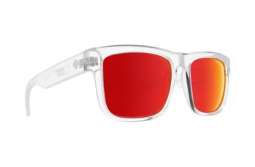 Image of Spy Optic Discord Sunglasses, Clear Frame, Happy Gray/Green w/ Red Spectra Lens, 673119183365