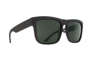 Image of Spy Optic Discord Sunglasses, Matte Black Frame, Happy Glass Gray Polar Lens, Polarized, 673119374484