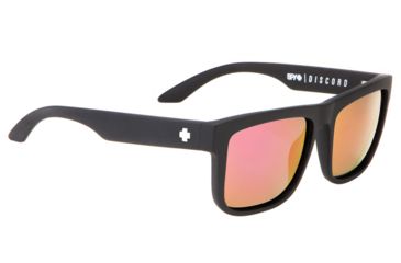 Image of Spy Optic Discord Sunglasses - Matte Black Spy + Kab Frame and Grey W/ Pink Spectra Lens 673119374810