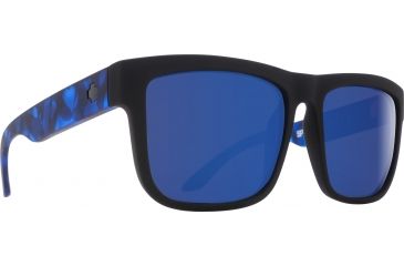 Image of Spy Optic Discord Sunglasses, Soft Matte Black/Navy Tort Frame, Happy Gray Green Lens, 673119845503