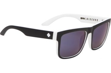 Image of Spy Optic Discord Sunglasses - Whitewall Frame and Grey W/Blue Spectra Lens 673036090121