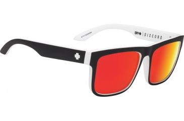 Image of Spy Optic Discord Sunglasses, Whitewall Frame, Happy Gray Green W/Red Spectra Lens, 673119209365