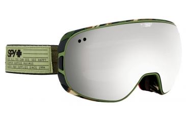 Image of Spy Optic Doom Ski Goggles - FatigueFrame, Happy Gray Green W/ Silver Mirror &amp; Happy Yellow W/ Green Sprectra Lens, 313073652375