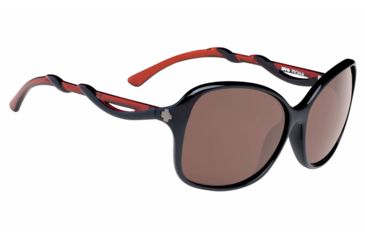 Image of Spy Optic Fiona Sunglasses, Black/Caramel Frame, Happy Bronze Polar Lens 670229091885