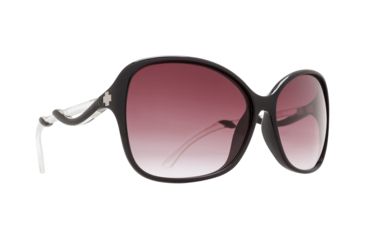 Image of Spy Optic Fiona Sunglasses, Black w/ Clear Frame, Happy Merlot Fade Lens 670299220357