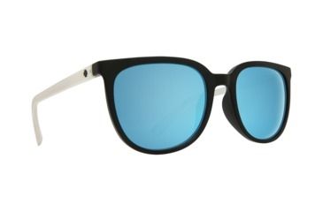 Image of Spy Optic Fizz Eyewear - Unisex - Sunglasses, Matte Black/Matte Crystal Frame, Gray W/Light Blue Spectra Lens, 673514080963