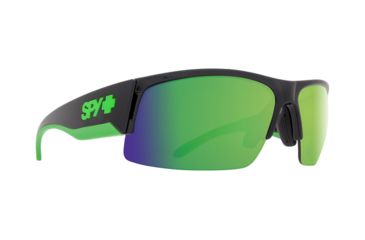 Image of Spy Optic Flyer Sunglasses, Green Frame, Happy Bronze W/Green Spectra Lens, 673344233225