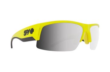 Image of Spy Optic Flyer Sunglasses, Hi Vis Yellow Frame, Happy Bronze W/Black Mirror Lens, 673344143316