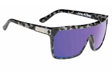 Image of Spy Optic Flynn Sunglasses, Spotted Tort Frame, Happy Bronze w/ Purple Spectra Lens 670323123366