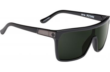 Image of Spy Optic Flynn Sunglasses, Black/Matte Black Frame, Happy Gray Green Lens, 670323769863