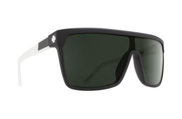 Image of Spy Optic Flynn Sunglasses, Matte Ebony/Ivory Frame, Happy Gray/Green Lens, 670323770863