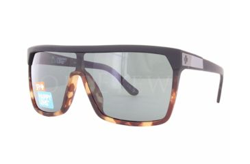 Image of Spy Optic Flynn Sunglasses, Soft Matte Black/Tort FadeFrame, Happy Gray Green Lens, 180323163863