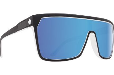 Image of Spy Optic Flynn Sunglasses, Whitewall Frame, Happy Gray Green W/Light Blue Spectra Lens, 670323209437