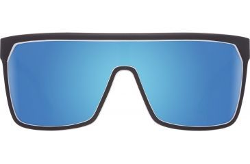 Image of Spy Optic Flynn Sunglasses, Whitewall Frame, Happy Gray Green W/Light Blue Spectra Lens, 670323209437