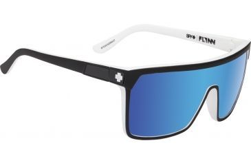 Image of Spy Optic Flynn Sunglasses, Whitewall Frame, Happy Gray Green W/Light Blue Spectra Lens, 670323209437