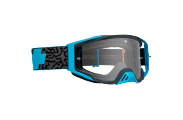Image of Spy Optic Foundation Motocross Goggles, Maze Blue Frame, Clear Lens, Large/Extra Large, 114388