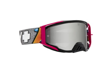 Image of Spy Optic Foundation Plus Matte Motocross Goggles w/ Silver Spectra Mirror HD Clear, White, One Size, 110276