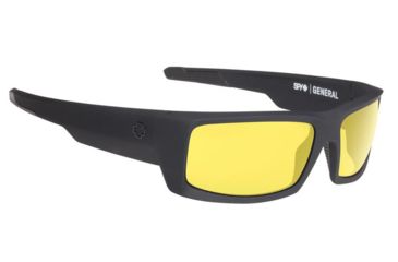 Image of Spy Optic General Sunglasses, Ansi Matte Black Frame, Yellow Lens 673118243238