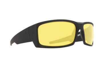Image of Spy Optic General Sunglasses, Matte Black Ansi Rx Frame, Happy Yellow Lens 673118243440
