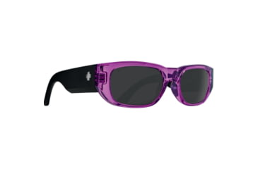 Image of Spy Optic Genre Men's Sunglasses, Translucent Magenta Matte Black Frame, Happy Gray Lens, Medium/Large, 162956