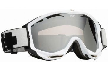 Image of Spy Optic 311016396084 Omega Goggles - Matte White Frame, Bronze w/ Silver Mirror Lens