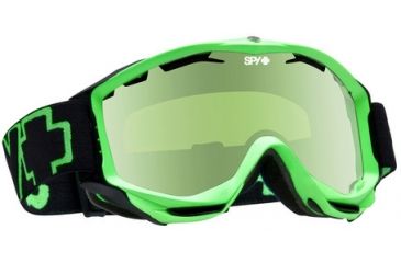 Image of Spy Optic 311016854819 Omega Goggles - Matte Neon Green Frame, Green w/ Silver Mirror Lens