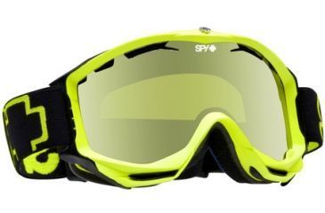 Image of Spy Optic 311016871820 Omega Goggles - Matte Neon Yellow Frame, Yellow w/ Silver Mirror Lens