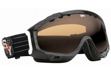 Image of Spy Optic 311017719185 Soldier Goggles - Black w/ White Thin Stripes Frame / Persimmon Lenses