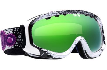 Image of Spy Optic 311017844815 Soldier Goggles - Pop Sider White Frame, Bronze w/Green Spectra Mirror Lenses