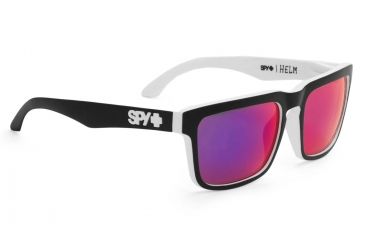 Image of Spy Optic Helm Bifocal Prescription Sunglasses, Whitewall Frame, Grey w/Blue Mirror Lens-673015809121BI