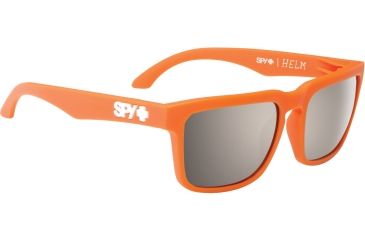 Image of Spy Optic Helm Sunglasses - Matte Orange Frame and Happy Bronze Polarized W/ Black Mirror Lens 673015463832