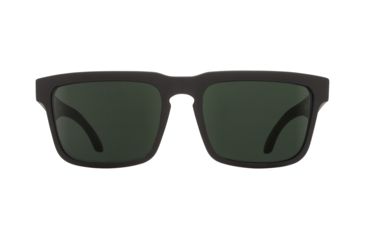 Image of Spy Optic Helm Sunglasses, Soft Matte Black Frame, Happy Grey Green Polar Lens 673015973864