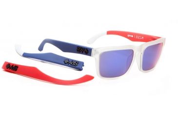 Image of Spy Optic Helm Sunglasses, Spy+Ken Block Team America Frm, Grey w/ Purple Spectra Lens 673015008219