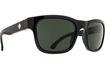 Image of Spy Optic Hunt Sunglasses, Black Frame, Happy Gray Green Lens, 673469038863