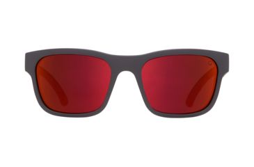 Image of Spy Optic Hunt Sunglasses, Matte Black/Red Fade Frame, Happy Gray/Green w/Red Flash Lens, 673469374673