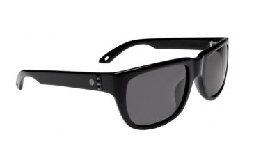 Image of Spy Optic Kubrick Sunglasses - Shiny Black frame, Gray / Gray Polarized lenses 670413062135 670413062129