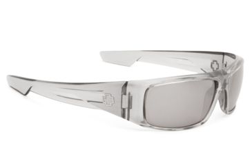 Image of Spy Optic Logan Single Vision Prescription Sunglasses, Clear Smoke Frame, Gray W/Silver Mirror Lens-670939204143SV