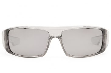 Image of Spy Optic Logan Single Vision Prescription Sunglasses, Clear Smoke Frame, Gray W/Silver Mirror Lens-670939204143SV