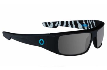 Image of Spy Optic Logan Single Vision Prescription Sunglasses, Kb 2014 Livery Matte Black Frame, Happy Gray Green Lens-670939786863SV